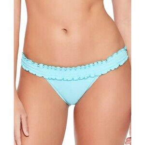 NWT Salt Cove Juniors Smocked Hipster Bikini Bottom XS Swimsuit Sky Blue